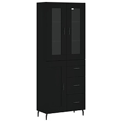 Maison Chic Buffet,Meuble de Rangement,commode pour salon,Cuisine Noir 69,5x34x180 cm Bois d'ingénierie -MN59342