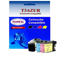 T3AZUR - 2+2 Cartouches compatibles Brother LC229 , LC225 , LC229XL , LC225 XL, LC 229XL , LC 225 XL 