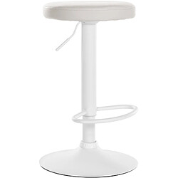 Non Tabouret de bar Ponte simili cuir blanc