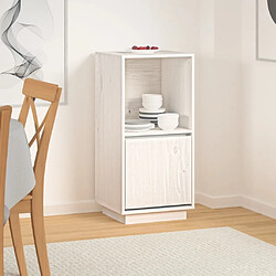 Maison Chic Buffet,Meuble de Rangement,commode pour salon,Cuisine Blanc 38x35x80 cm Bois massif de pin -MN46045