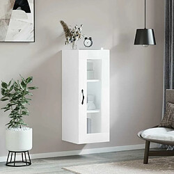 Maison Chic Armoire murale,Meuble de Rangement,Armoire Suspendue blanc brillant 34,5x34x90 cm -MN17613