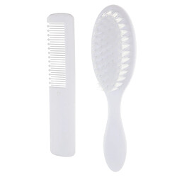 Kit 2pcs Ensemble de Brosse à Cheveux Ultra Douce pour Bébé Peigne Toilettage à Douche pour Enfants Soins Bébé