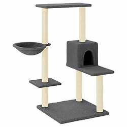 Arbre à chat avec griffoirs,niche pour chat en sisal gris foncé 95 cm -MN44601