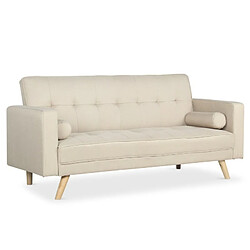 Paris Prix Canapé Convertible 3 Places Scandinave Navya Beige