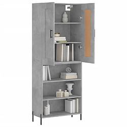 Avis Maison Chic Buffet,Meuble de Rangement,commode pour salon,Cuisine Gris béton 69,5x34x180 cm Bois d'ingénierie -MN98498