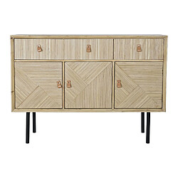 Pegane Commode en bois sapin avec 3 portes et 3 tiroirs - Largeur 120 x Hauteur 86 x Profondeur 35 cm