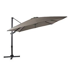 AXI Apollo Premium Parasol Déporté Gris/Taupe - Parasol Déporté Rectangulaire 300x300cm - Parasol Pied Déporté, structure aluminium - Rotation 360 - Parasol Déporté Inclinable - Résistant aux UV