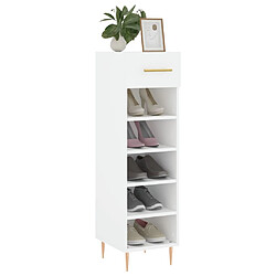 Avis Maison Chic Armoire à Chaussures,Meuble de Rangement à Chaussures blanc 30x35x105 cm bois d'ingénierie -MN52977