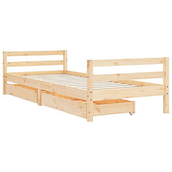 Avis Maison Chic Lit d'Enfant Chambre - Cadre de lit pour enfant avec tiroirs 90x200 cm bois de pin massif -MN98925