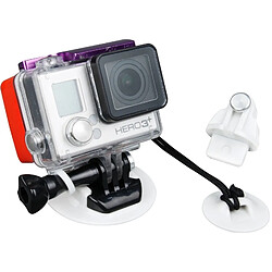 Wewoo Kit d'accessoire blanc pour Gopro Hero 4 / 3+ / 3/2/1 10 éléments Board Mount Surf Snowboard Wakeboard Set pas cher