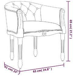 vidaXL Chaise à manger Gris foncé Tissu pas cher