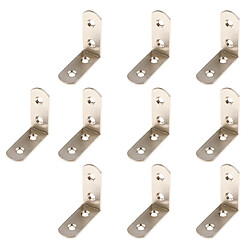 Acheter 10pcs attaches d'angle en acier épaissie support angle droit ensemble 50x50x20mm