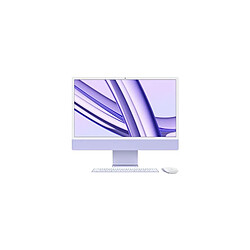 Apple iMac 24" 512 Go SSD 8 Go RAM Puce M3 CPU 8 cœurs GPU 10 cœurs Violet Nouveau