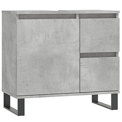 vidaXL Armoire de salle de bain gris béton 65x33x60 cm