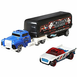 Hot Wheels Super Rigs, vAhicule de transport avec 1 voiture Hot Wheels A lAchelle 1:64, cadeau pour les collectionneurs et les enfants de 3 ans et plus, les styles peuvent varier