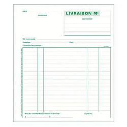 Cahier de livraison Manifold Exacompta autocopiant 21 x 18 cm 50 pages double exemplaires