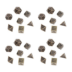 Dés Polyédriques Jeux Dés Jeux Société Dés Métal 28pcs Dés Polyédriques Noctilucent D4, D6, D8, D10, D10, D12 Et D20 En Métal Pour Donjons et Dragons