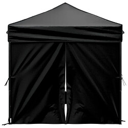 Avis vidaXL Tente de réception pliable avec parois Noir 2x2 m