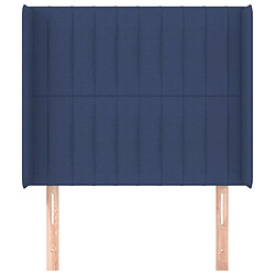 Avis Maison Chic Tête de lit scandinave avec oreilles,meuble de chambre Bleu 83x16x118/128 cm Tissu -MN78447