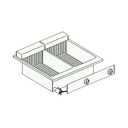 Friteuse Encastrable Drop-In 7,25 kW - 1 ou 2 Cuves 10 L - Combisteel