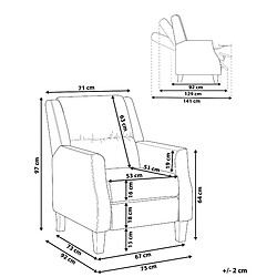 Avis Beliani Fauteuil Bleu foncé EGERSUND