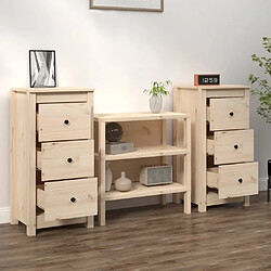 Avis Maison Chic Ensemble de 2 Buffets,commode,console pour rangement 40x35x80 cm Bois massif de pin -MN96928