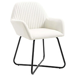 Maison Chic Lot de 2 Chaises à manger,Chaise pour cuisine,Solide Structure crème tissu -MN92030