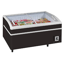 Réfrigérateur congélateur de supermarché noir SHALLOW 150B-CF - Tefcold 