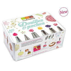 Scrapcooking Coffret à pâtisserie - 6 douilles inox et poches jetables