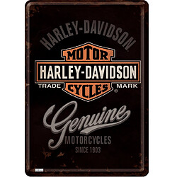 Carte postale métallique Harley Davidson