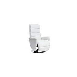 Miliboo Fauteuil relax manuel blanc NELSON