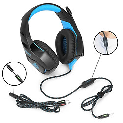 Acheter Wewoo Casque avec microphone pour camouflage et suppression des basses profondes (noir, bleu)