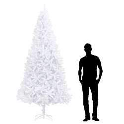 vidaXL Sapin de Noël artificiel 300 cm Blanc 