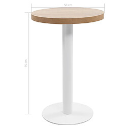 Acheter vidaXL Table de bistro Marron clair 50 cm MDF