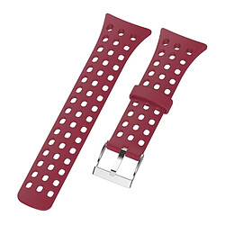 Wewoo Bracelet pour montre connectée Dragonne de remplacement masculine en silicone SUUNTO M1 / M2 / M4 / M5 Rouge vineux