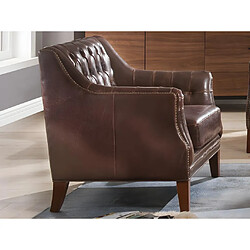 Vente-Unique Fauteuil en cuir COLBERT - Marron pas cher