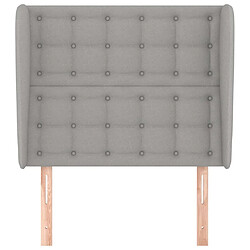 Avis Maison Chic Tête de lit scandinave avec oreilles,meuble de chambre Gris clair 83x23x118/128 cm Tissu -MN60154