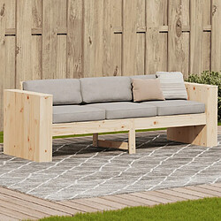 vidaXL Canapé de jardin 3 places 189x60x62 cm bois de pin massif