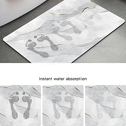 LUUCOZK Tapis de bain antidérapants absorbants à séchage rapide, tapis de décoration de salle de bain – Mer Égée-40x60cm