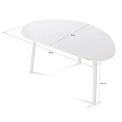 Homestyle4U Table Basse Blanche En Bois de Pin