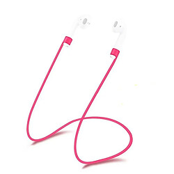 Wewoo Cordon Anti perte Magenta Apple AirPods Sans Fil Bluetooth Écouteurs Anti-Perte Sangle Silicone Unisexe Ligne Anti 