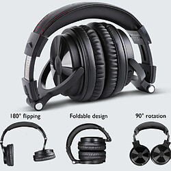 Acheter General Casque Bluetooth sur l'oreille, casque Hi-Res sur l'oreille pour la surveillance et le mixage en studio, casques pliables avec son stéréo sans fil/filaire, oreillette en cuir protéiné(noir)