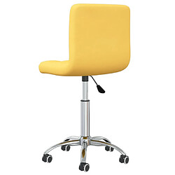 vidaXL Chaise pivotante de salle à manger Jaune moutarde Tissu pas cher