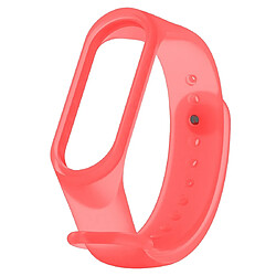 Wewoo Bracelet pour montre connectée Bande de en silicone coloré translucide Xiaomi Mi Band 3 & 4 rouge