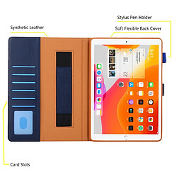 Acheter Wewoo Smart Cover Etui à rabat horizontal en cuir de style affaires pour iPad 5/6/7/8/9 avec support et fente cartecadre photoportefeuille et dragonnefonction veille et réveil bleu