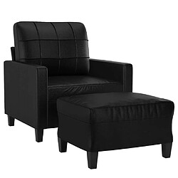 Avis Maison Chic Fauteuil Relax pour salon | Fauteuil avec repose-pied Noir 60 cm Similicuir -GKD80643