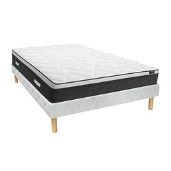 Vente-Unique Ensemble 140 x 190 cm sommier + matelas ressorts ensachés et mémoire de forme ép.25cm - ASTRIA de YSMÉE