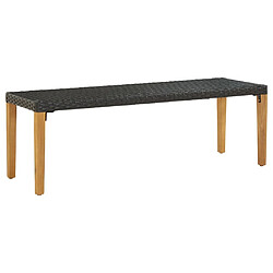 Maison Chic Banc de jardin | Banquette de jardin | Chaise Relax 80 cm Résine tressée Noir -MN56913