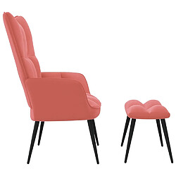 Avis Maison Chic Chaise de relaxation | Fauteuil relax avec repose-pied Rose Velours -GKD53162