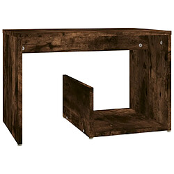 vidaXL Table d'appoint Chêne fumé 59x36x38 cm Bois d'ingénierie